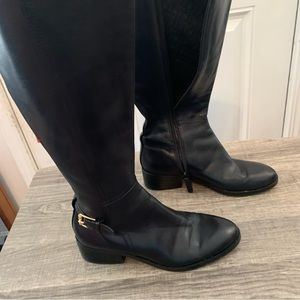 Cole  Haan. Hayes. Tall Black leather riding boots. Size 6. Looks great!